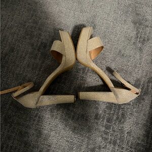 Elegant Gold Women's Platform Heels